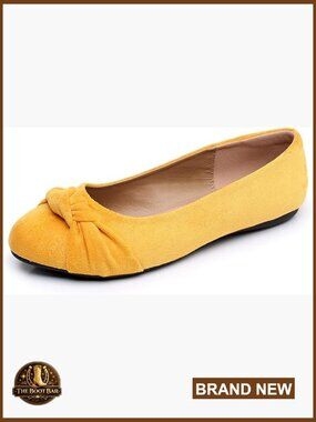 Slip-On Flat Shoes - Lightweight Walking Flats Comfortable Work Shoes